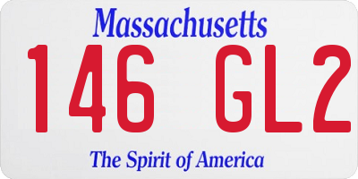 MA license plate 146GL2