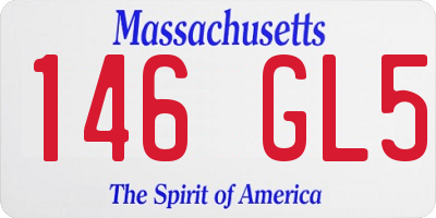 MA license plate 146GL5
