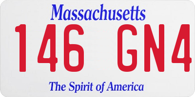 MA license plate 146GN4