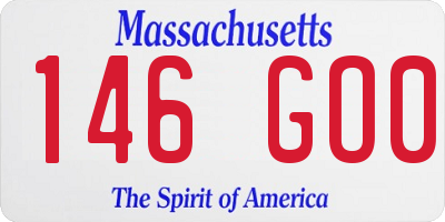 MA license plate 146GO0