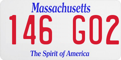 MA license plate 146GO2