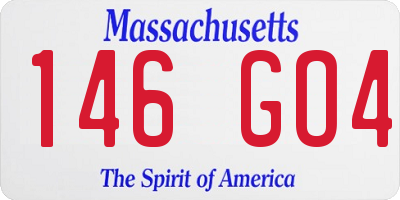 MA license plate 146GO4