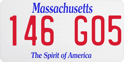 MA license plate 146GO5