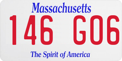 MA license plate 146GO6
