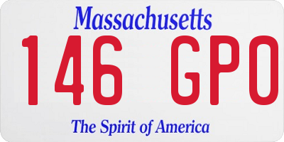 MA license plate 146GP0