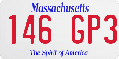 MA license plate 146GP3