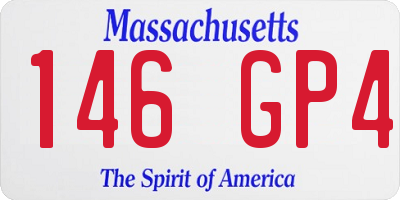MA license plate 146GP4