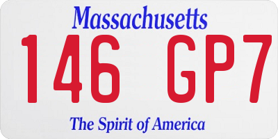 MA license plate 146GP7