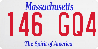 MA license plate 146GQ4