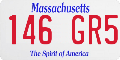 MA license plate 146GR5