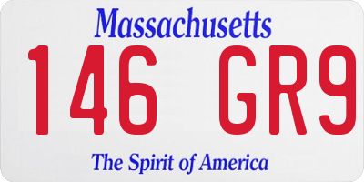 MA license plate 146GR9