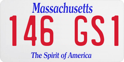 MA license plate 146GS1