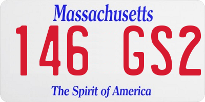 MA license plate 146GS2