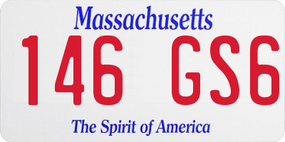 MA license plate 146GS6