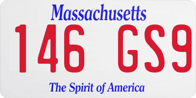 MA license plate 146GS9