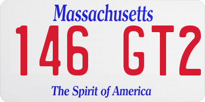 MA license plate 146GT2