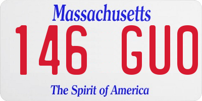 MA license plate 146GU0