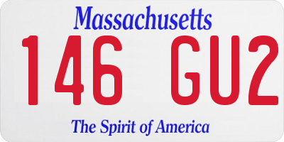 MA license plate 146GU2