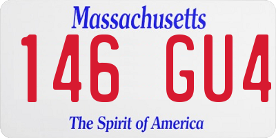 MA license plate 146GU4