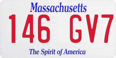 MA license plate 146GV7