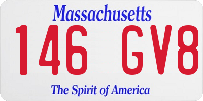 MA license plate 146GV8