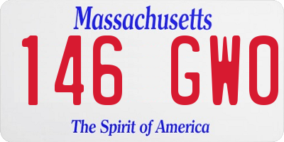 MA license plate 146GW0