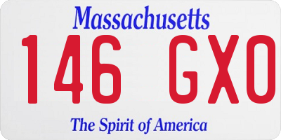MA license plate 146GX0