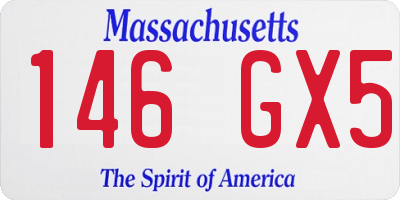 MA license plate 146GX5
