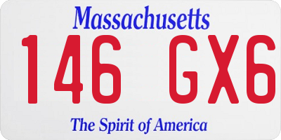 MA license plate 146GX6