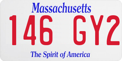 MA license plate 146GY2
