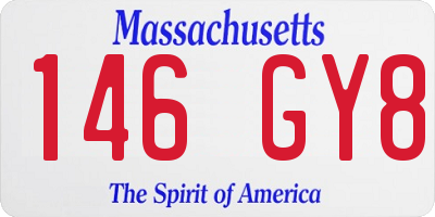 MA license plate 146GY8