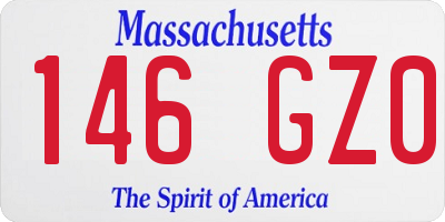 MA license plate 146GZ0