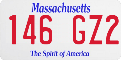 MA license plate 146GZ2