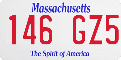 MA license plate 146GZ5