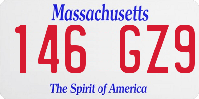 MA license plate 146GZ9
