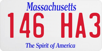 MA license plate 146HA3
