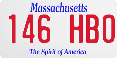 MA license plate 146HB0