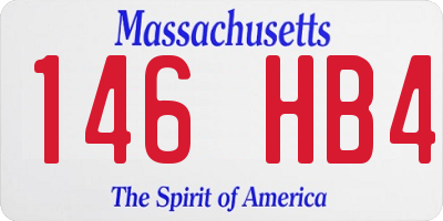 MA license plate 146HB4