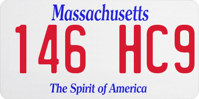 MA license plate 146HC9