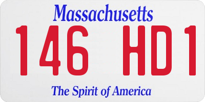 MA license plate 146HD1