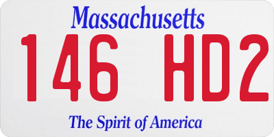 MA license plate 146HD2