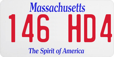 MA license plate 146HD4