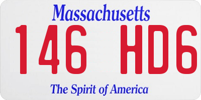 MA license plate 146HD6