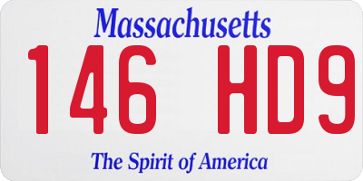 MA license plate 146HD9