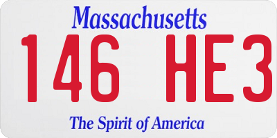 MA license plate 146HE3