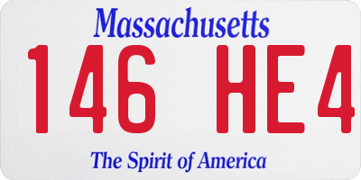 MA license plate 146HE4