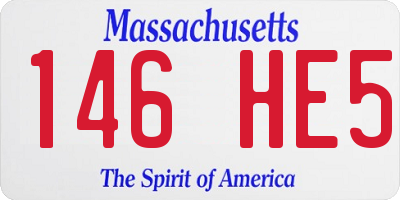 MA license plate 146HE5