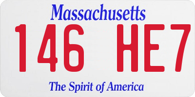 MA license plate 146HE7