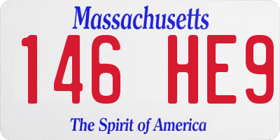 MA license plate 146HE9