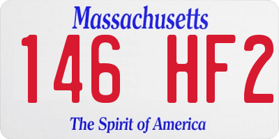 MA license plate 146HF2